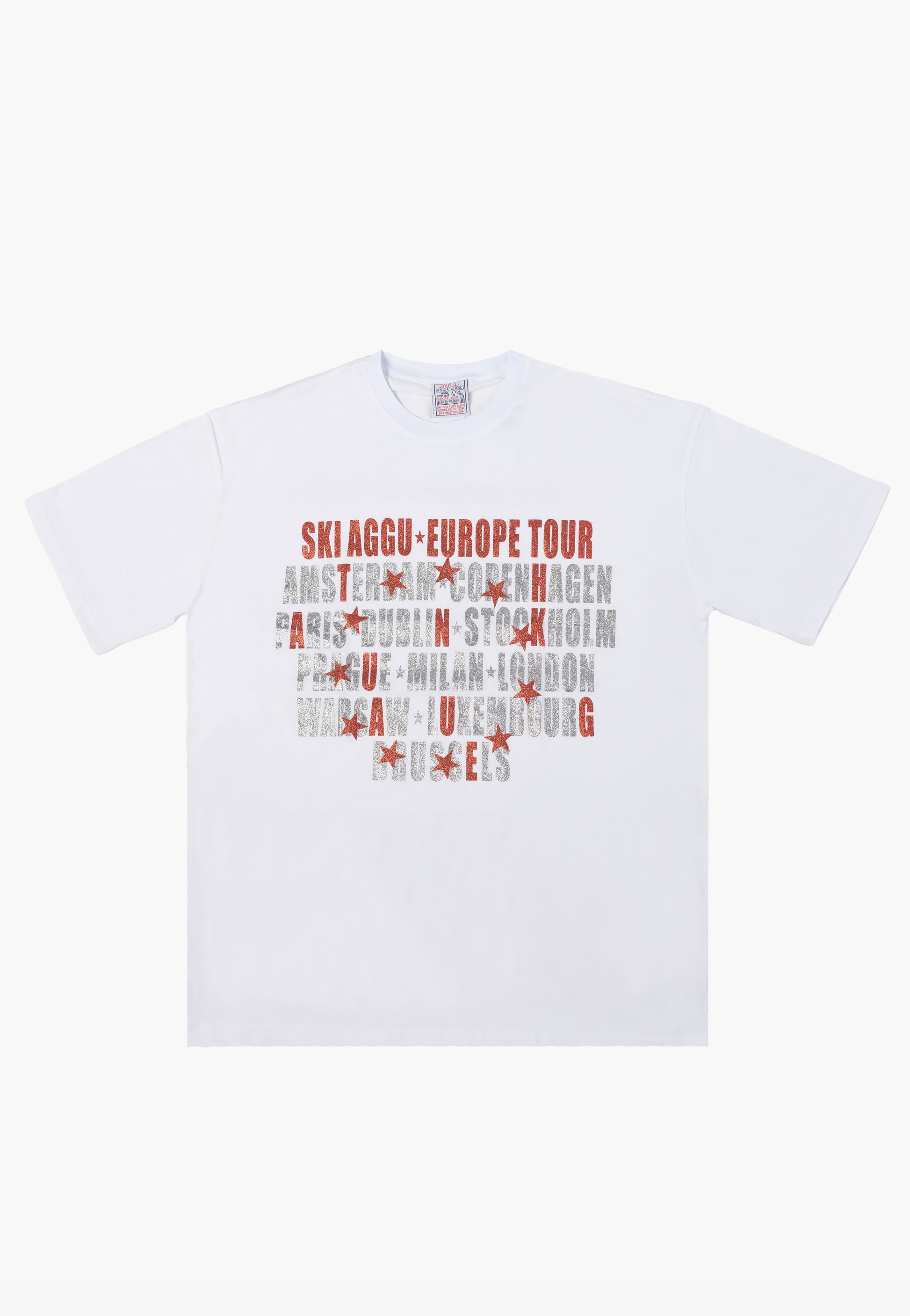 Ski Aggu - World Tour Glitter White - T-Shirt | Men-Image